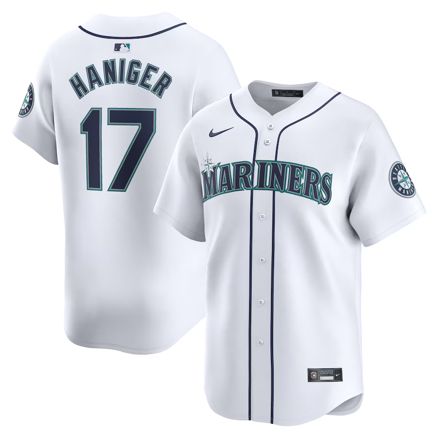Seattle Mariners #17 Mitch Haniger Nike Home Limited Player Jersey - White