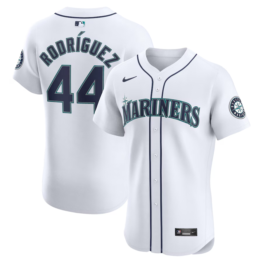 Seattle Mariners #44 Julio Rodriguez Nike Home Elite Player Jersey - White