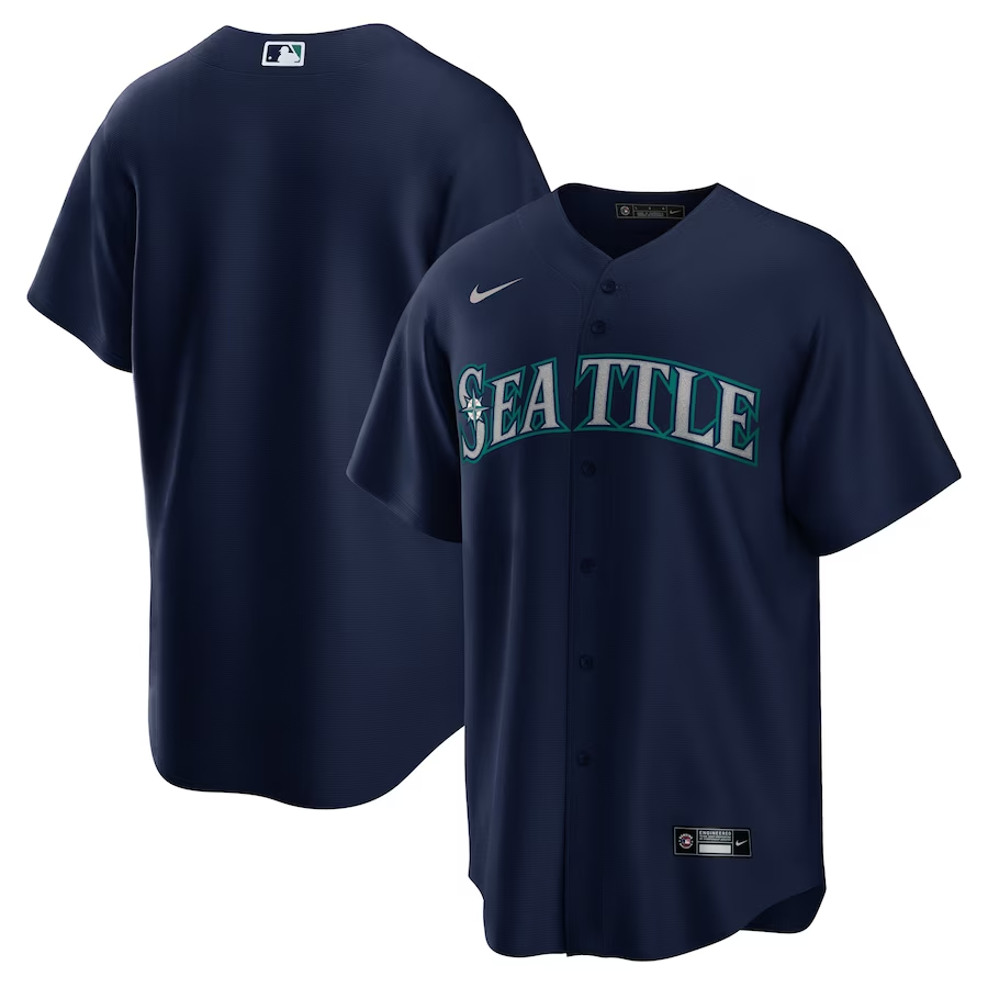Seattle Mariners #Blank Nike Alternate Replica Team Jersey - Navy