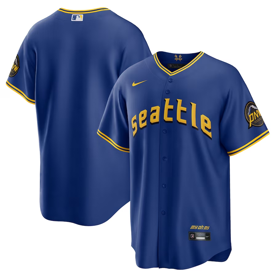 Seattle Mariners #Blank Nike City Connect Replica Jersey - Royal