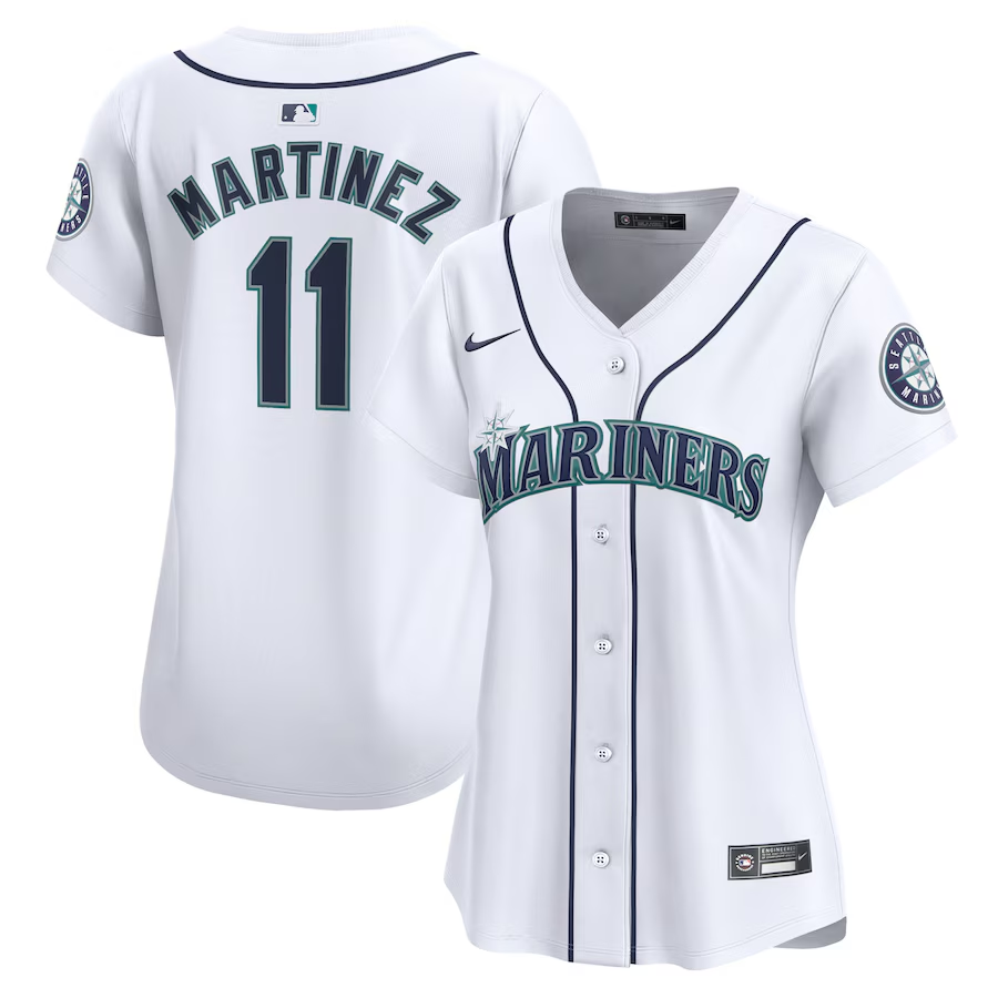Seattle Mariners Womens #11 Edgar Martinez Nike Home Limited Player Jersey - White