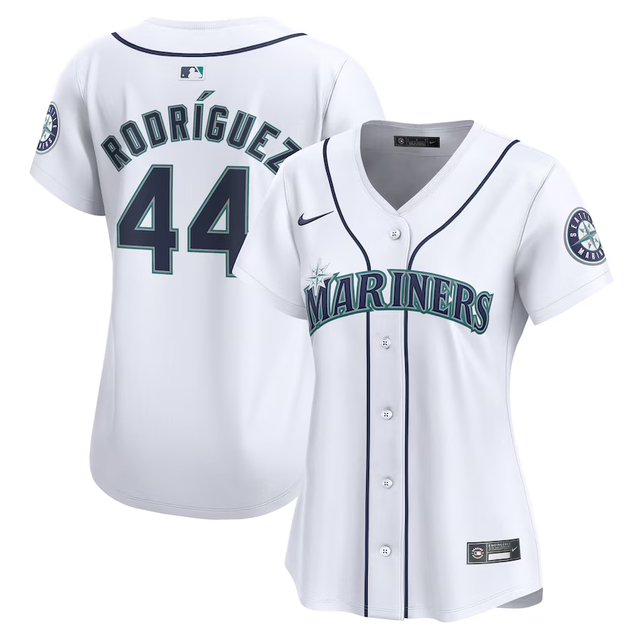 Seattle Mariners Womens #44 Julio Rodriguez Nike Home Limited Player Jersey - White