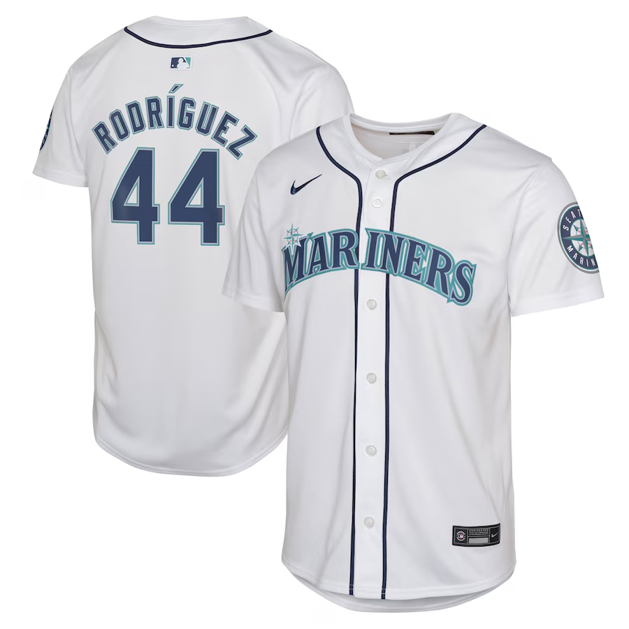 Seattle Mariners Youth #44 Julio Rodriguez Nike Home Limited Player Jersey - White