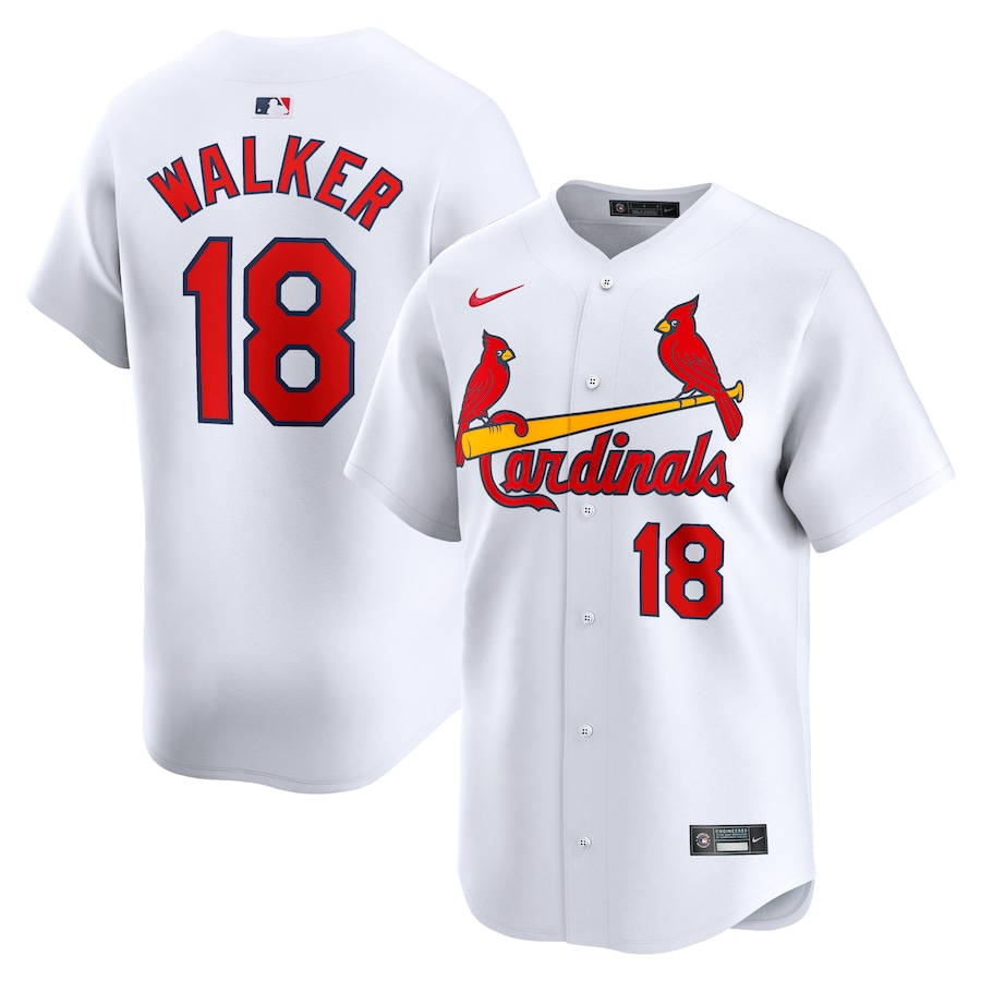St. Louis Cardinals #18 Jordan Walker Nike Home Limited Player Jersey - White