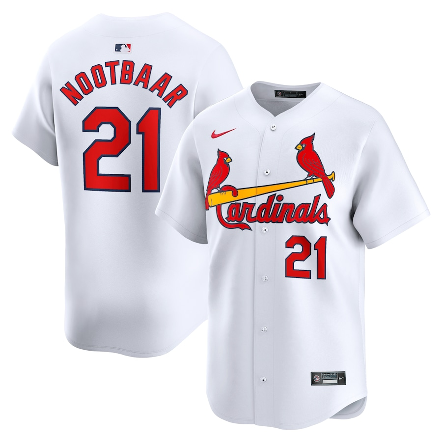 St. Louis Cardinals #21 Lars Nootbaar Nike Home Limited Player Jersey - White