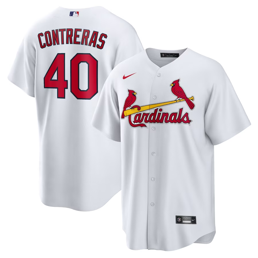 St. Louis Cardinals #40 Willson Contreras Nike Home Official Replica Player Jersey - White