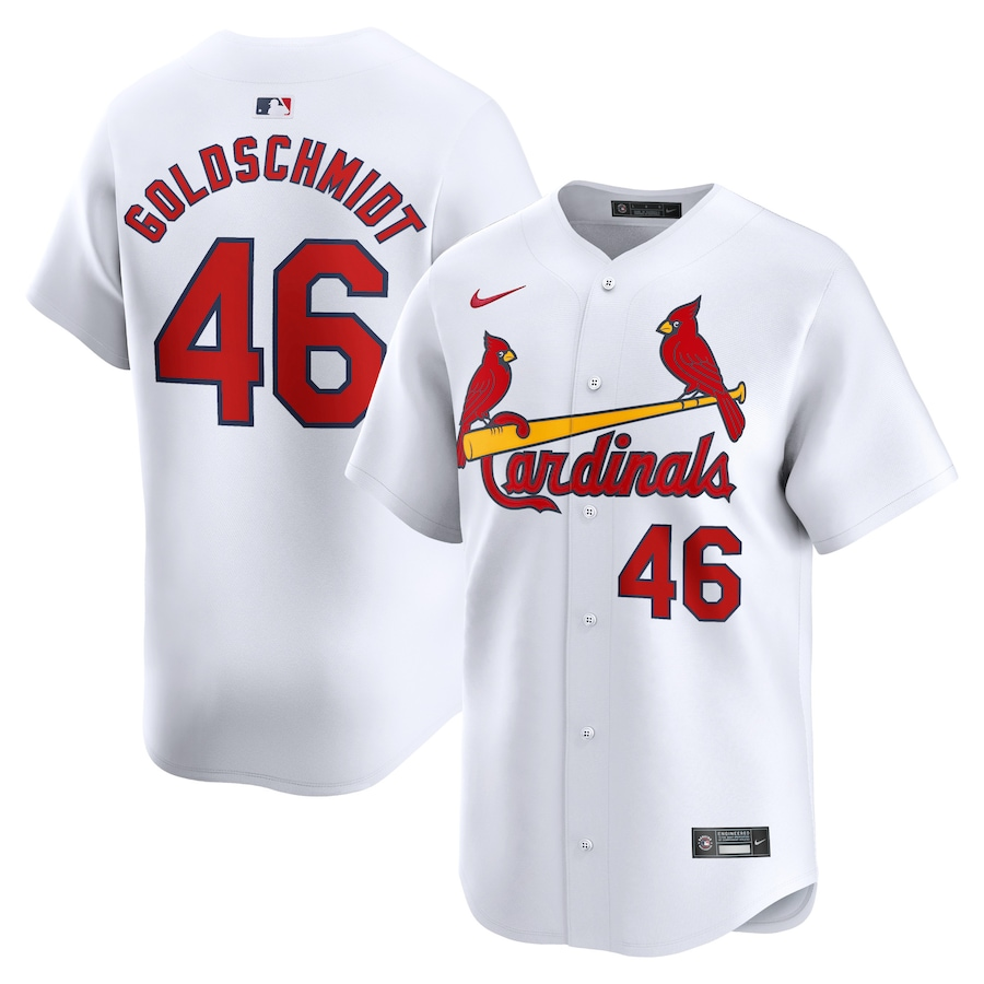 St. Louis Cardinals #46 Paul Goldschmidt Nike Home Limited Player Jersey - White