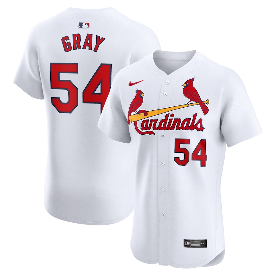 St. Louis Cardinals #54 Sonny Gray Nike Home Elite Player Jersey - White