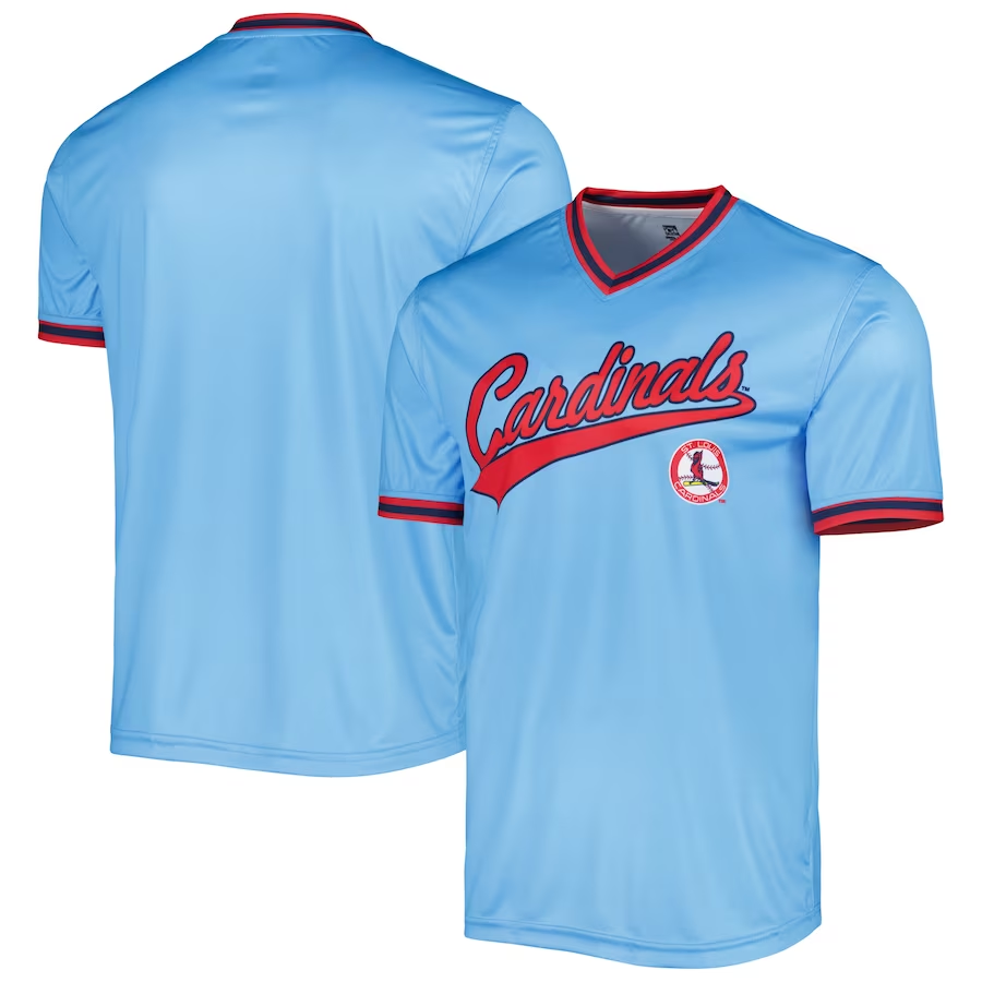 St. Louis Cardinals #Blank Stitches Cooperstown Collection Team Jersey - Light Blue