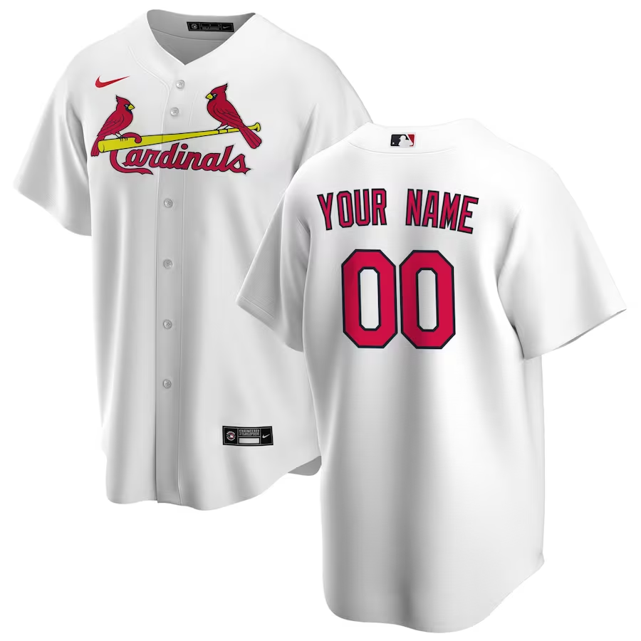 St. Louis Cardinals Customized Nike Home Replica Jersey - White