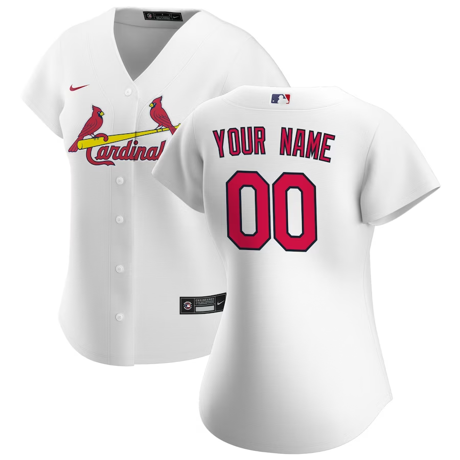 St. Louis Cardinals Customized Womens Nike Home Replica Jersey - White
