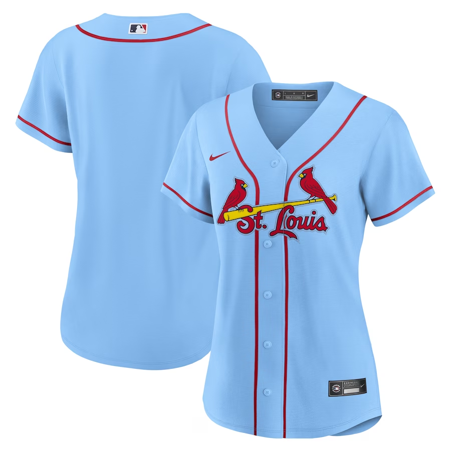 St. Louis Cardinals Womens #Blank Nike Alternate Replica Team Jersey - Light Blue