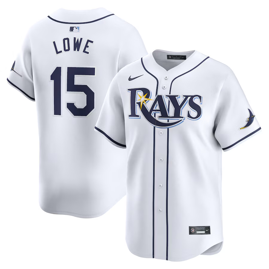 Tampa Bay Rays #15 Josh Lowe Nike Home Limited Player Jersey - White