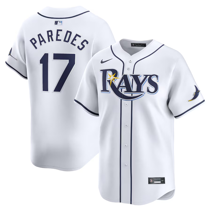 Tampa Bay Rays #17 Isaac Paredes Nike Home Limited Player Jersey - White