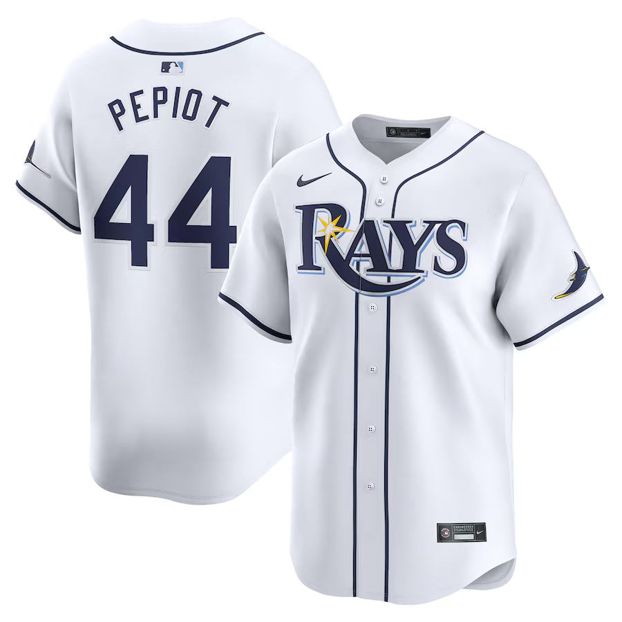 Tampa Bay Rays #44 Ryan Pepiot Nike Home Limited Player Jersey - White