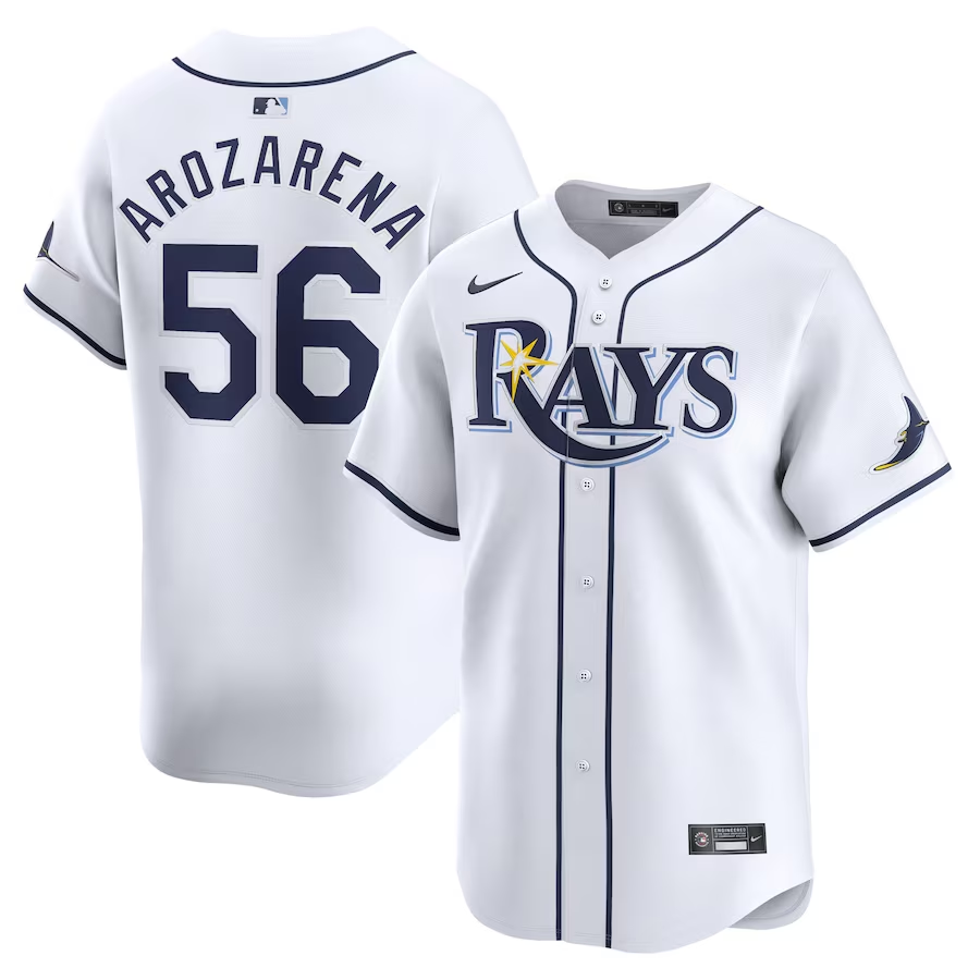 Tampa Bay Rays #56 Randy Arozarena Nike Home Limited Player Jersey - White