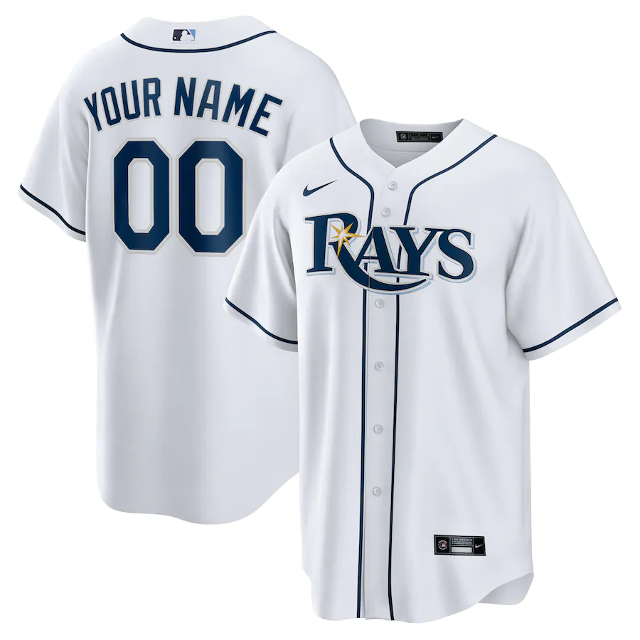 Tampa Bay Rays Customized Nike Home Replica Jersey - White