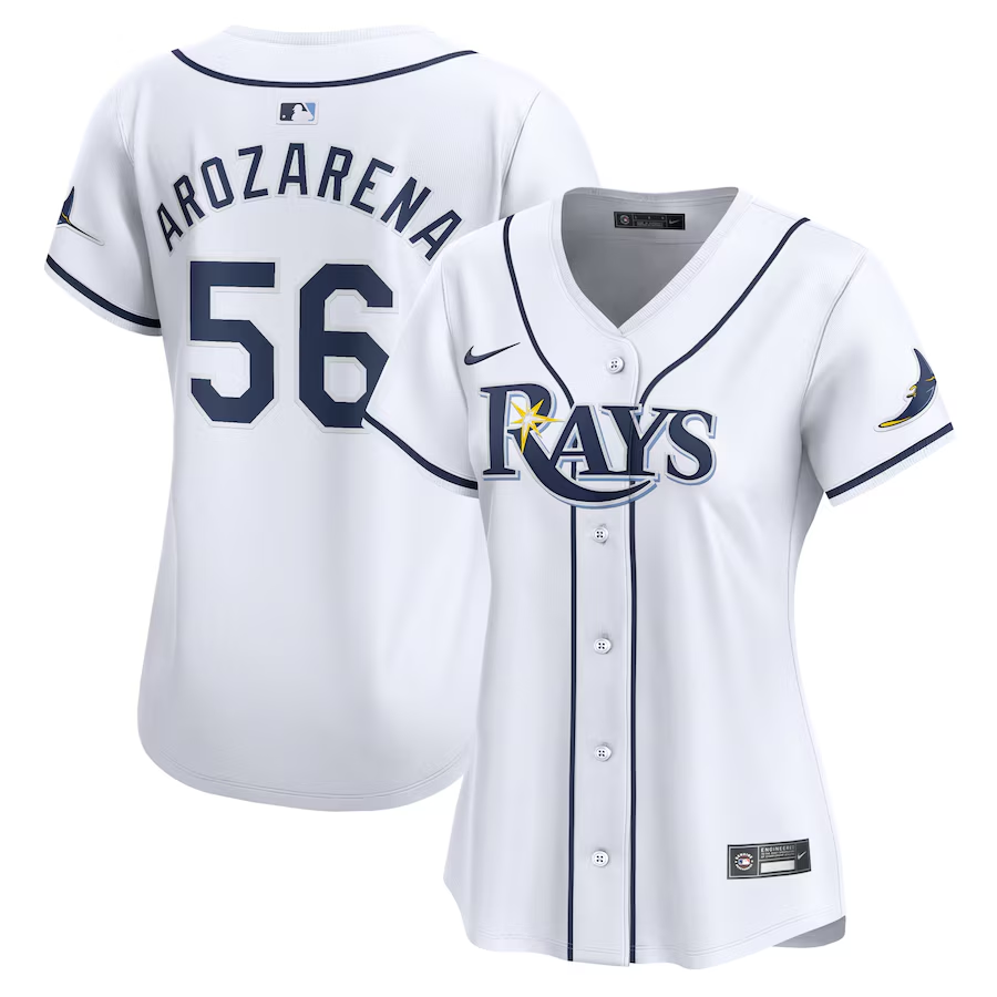 Tampa Bay Rays Womens #56 Randy Arozarena Nike Home Limited Player Jersey - White