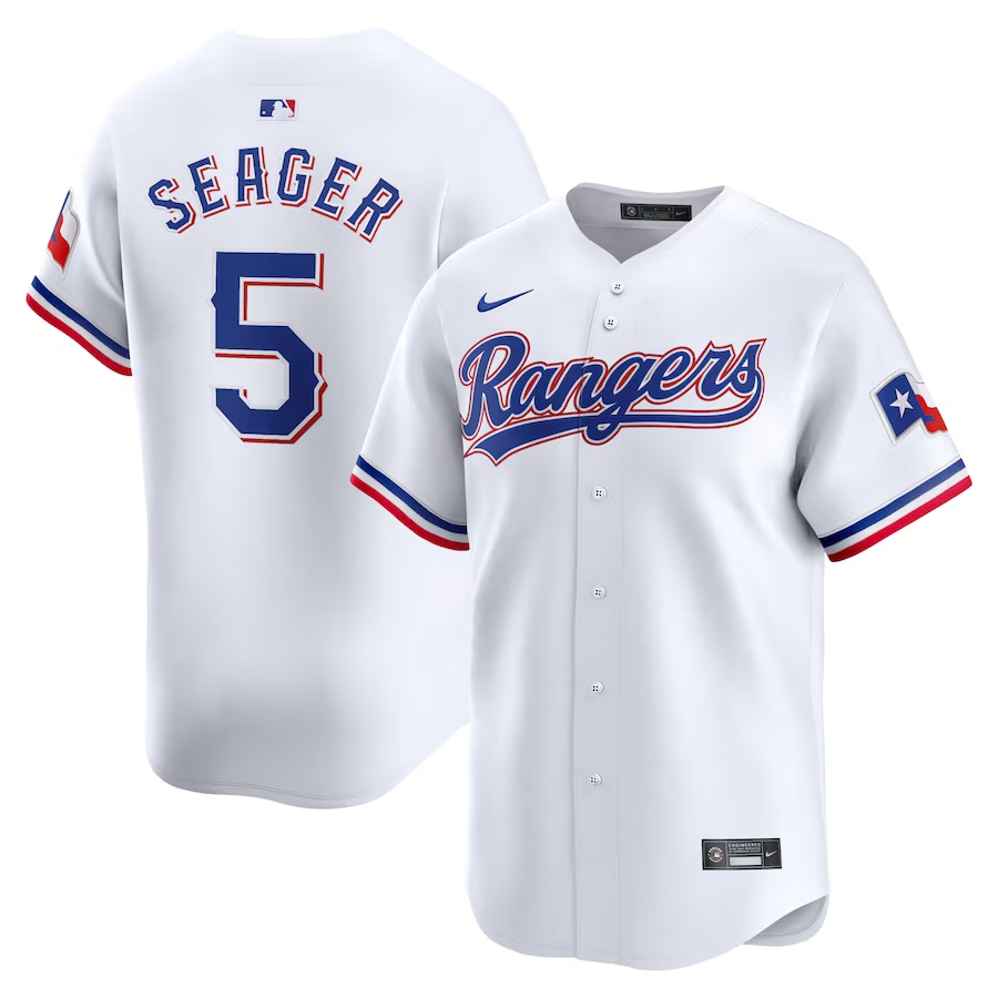Texas Rangers #5 Corey Seager Nike Home Limited Player Jersey - White