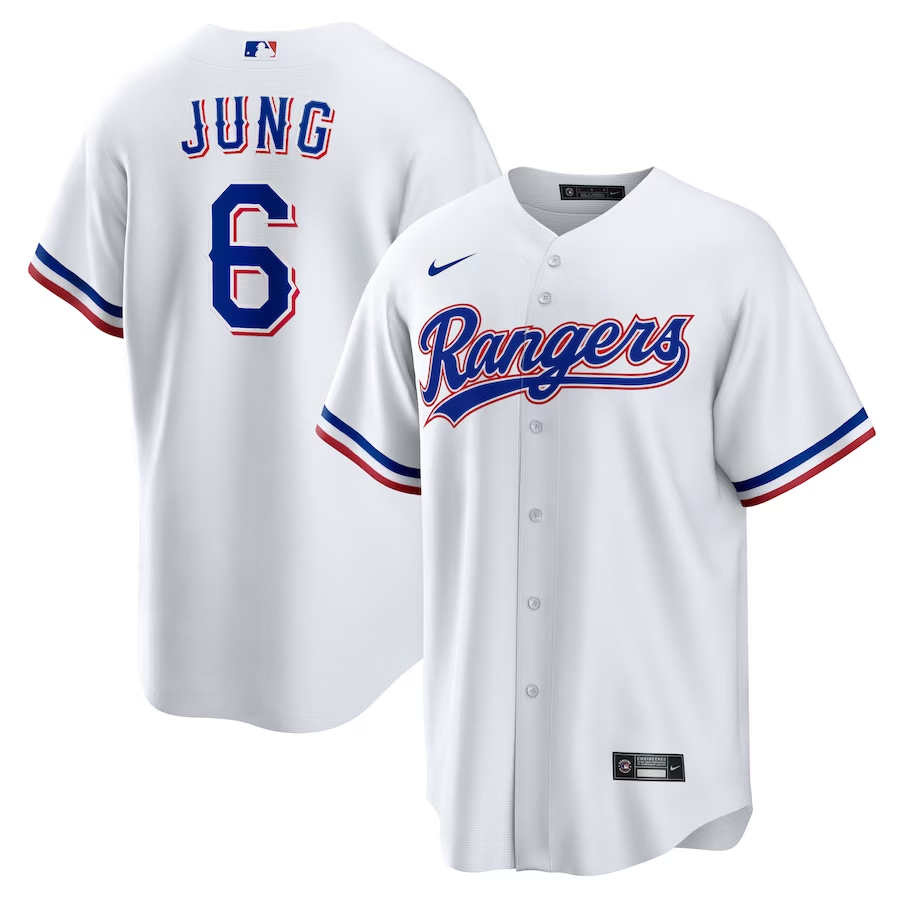 Texas Rangers #6 Josh Jung Nike Replica Player Jersey - White