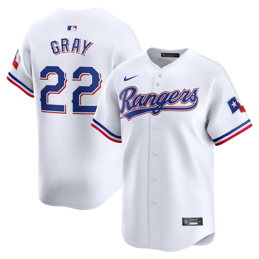 Texas Rangers #22 Jon Gray Nike Home Limited Player Jersey - White