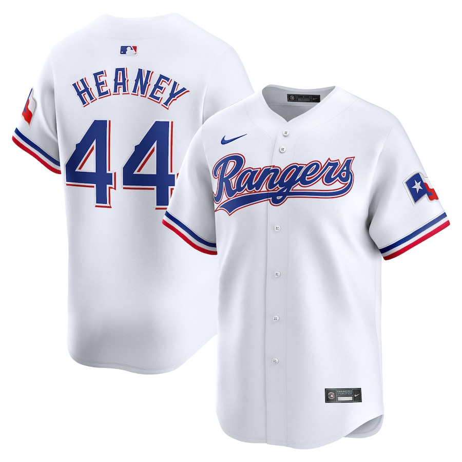 Texas Rangers #44 Andrew Heaney Nike Home Limited Player Jersey - White