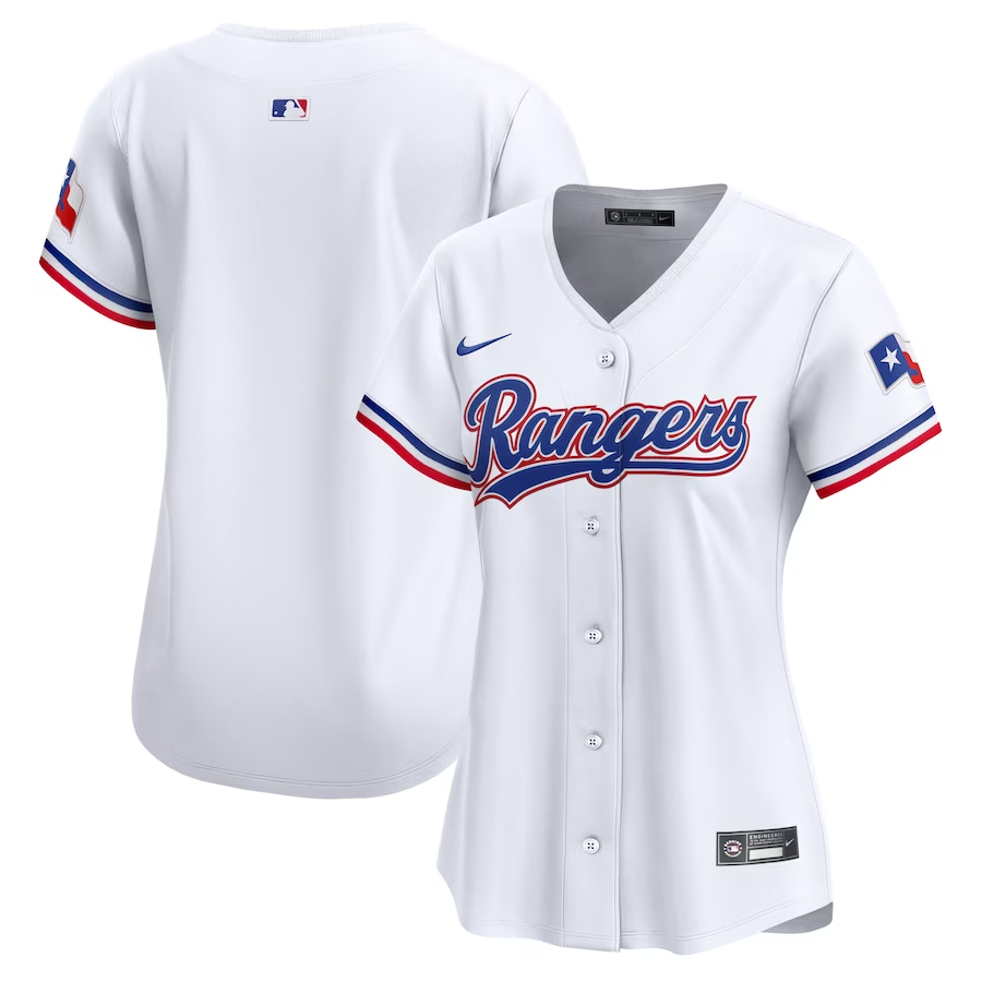 Texas Rangers Womens Nike Home Limited Jersey - White
