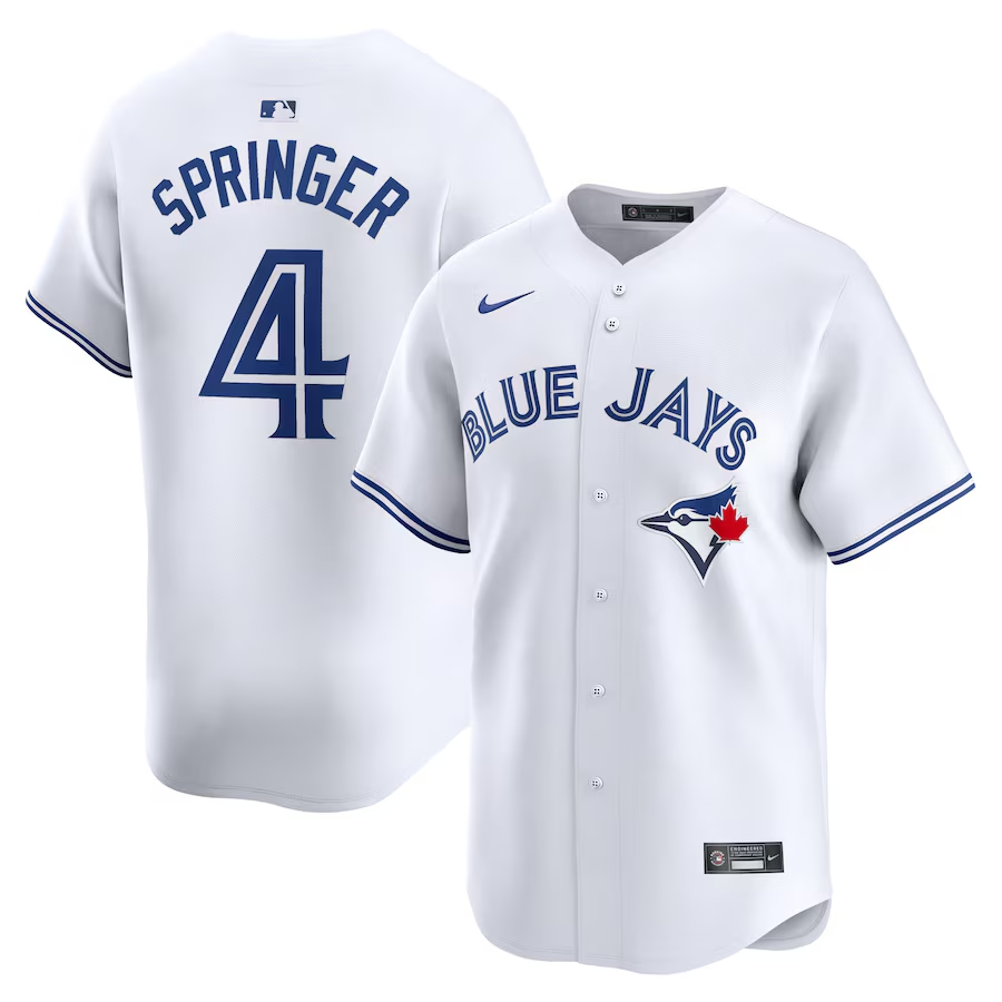 Toronto Blue Jays #4 George Springer Nike Home Limited Player Jersey - White
