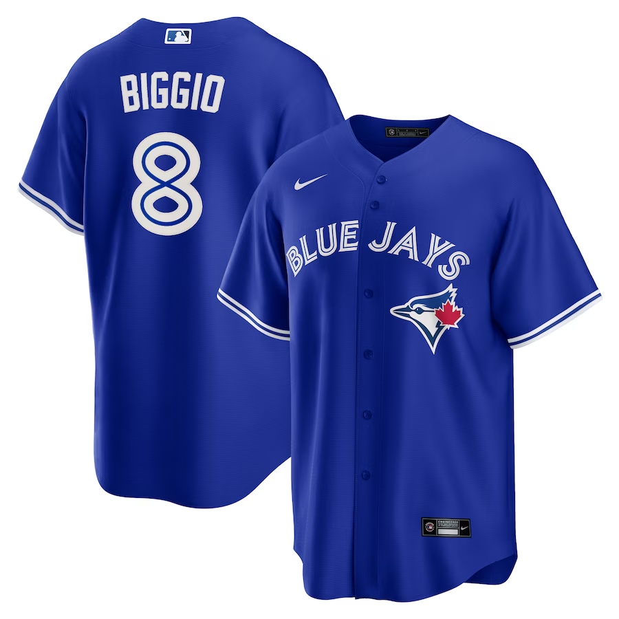 Toronto Blue Jays #8 Cavan Biggio Nike Replica Player Name Jersey - Royal