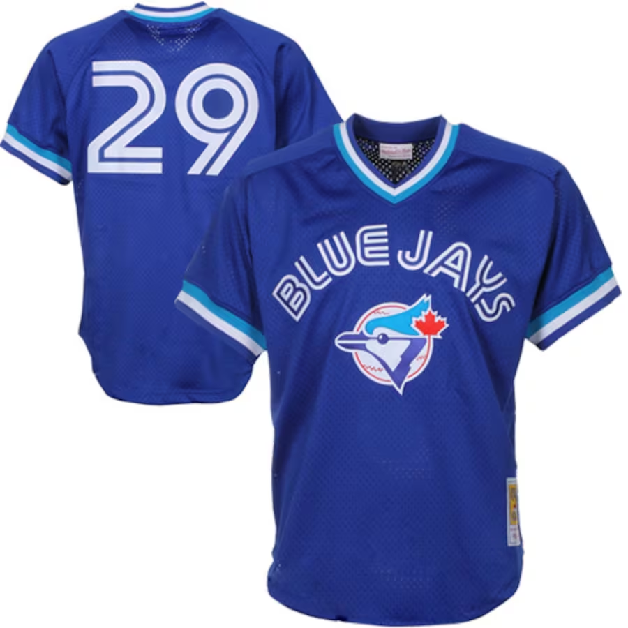 Toronto Blue Jays #29 Joe Carter Mitchell & Ness 1993 Authentic Cooperstown Collection Mesh Batting Practice Jersey - Royal