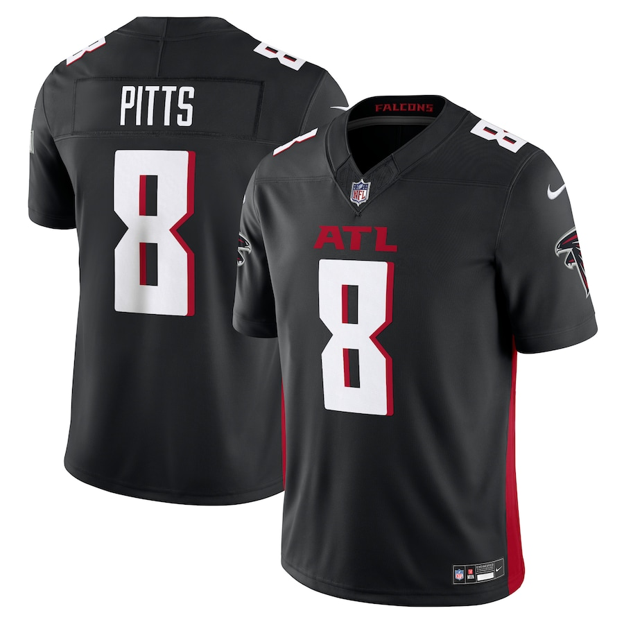 Atlanta Falcons #8 Kyle Pitts Black Nike Vapor F.U.S.E. Limited Jersey
