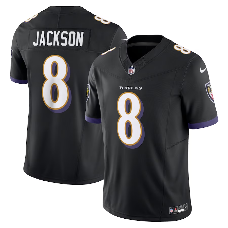 Baltimore Ravens #8 Lamar Jackson Nike Black Vapor F.U.S.E. Limited Jersey
