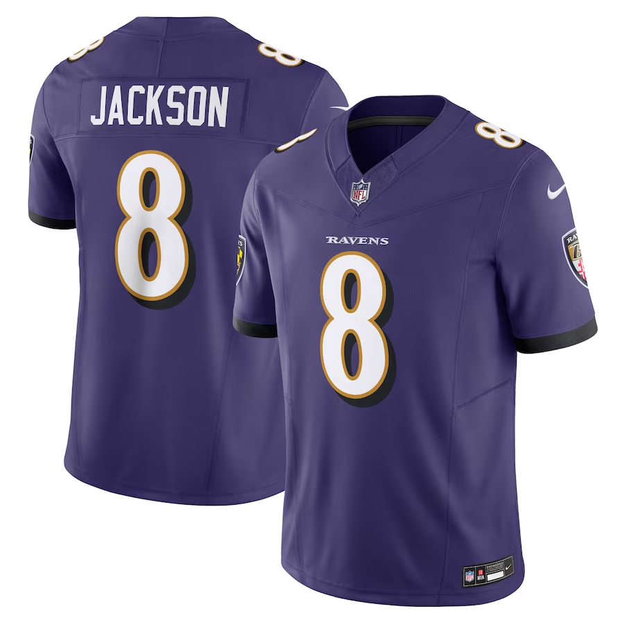 Baltimore Ravens #8 Lamar Jackson Nike Purple Vapor F.U.S.E. Limited Jersey