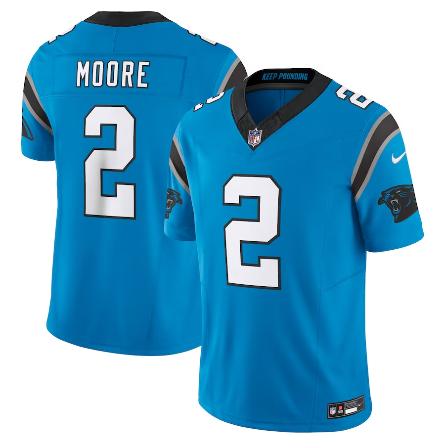 Carolina Panthers #2 D.J. Moore Nike Blue Vapor F.U.S.E. Limited Jersey