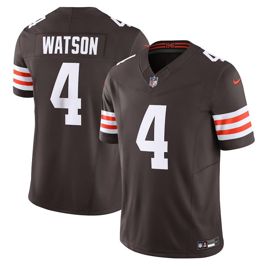 Cleveland Browns #4 Deshaun Watson Nike Brown Vapor F.U.S.E. Limited Jersey