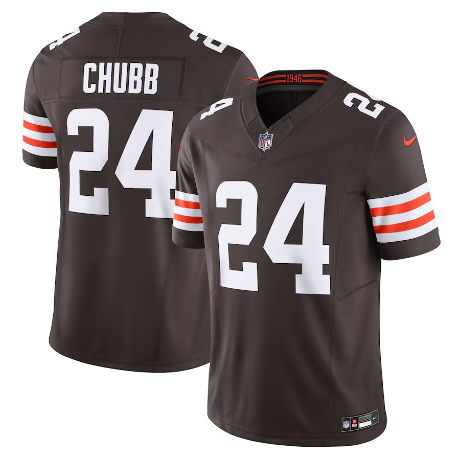 Cleveland Browns #24 Nick Chubb Nike Brown Vapor F.U.S.E. Limited Jersey