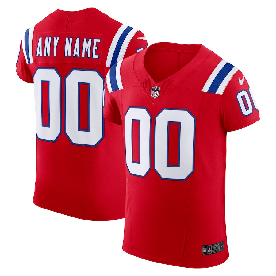 Customized New England Patriots Nike Red Vapor F.U.S.E. Elite Custom Jersey