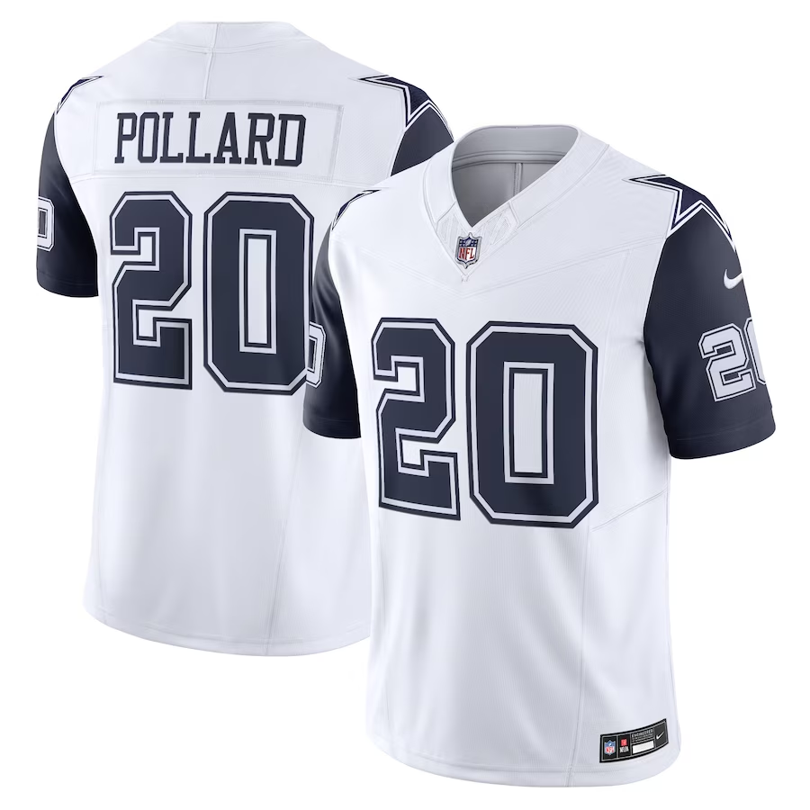 Dallas Cowboys #20 Tony Pollard Nike White Vapor F.U.S.E. Limited Jersey