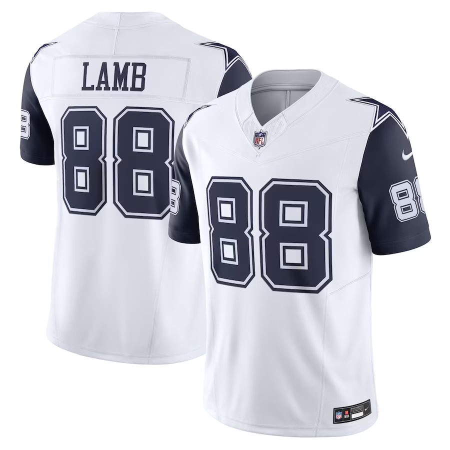 Dallas Cowboys #88 CeeDee Lamb Nike White Vapor F.U.S.E. Limited Jersey (2)