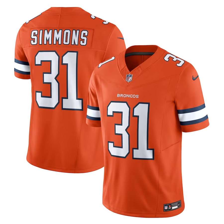 Denver Broncos #31 Justin Simmons Nike Orange Vapor F.U.S.E. Limited Jersey