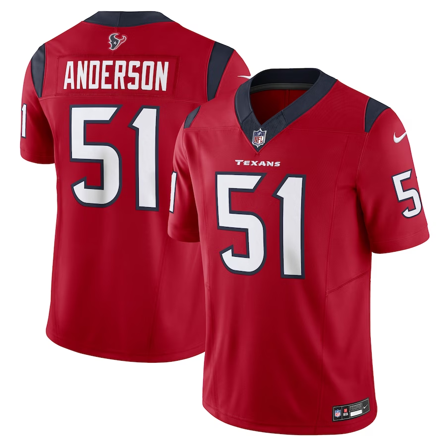 Houston Texans #51 Will Anderson Jr. Nike Red Vapor F.U.S.E. Limited Jersey