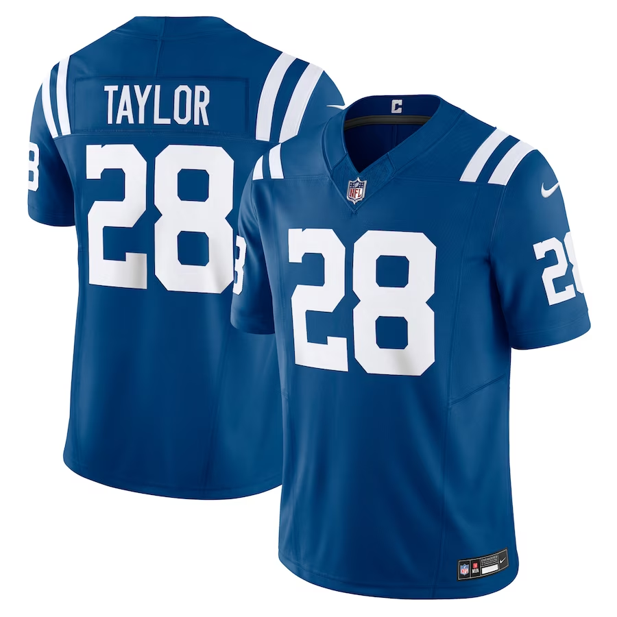 Indianapolis Colts #28 Jonathan Taylor Nike Royal Vapor F.U.S.E. Limited Jersey