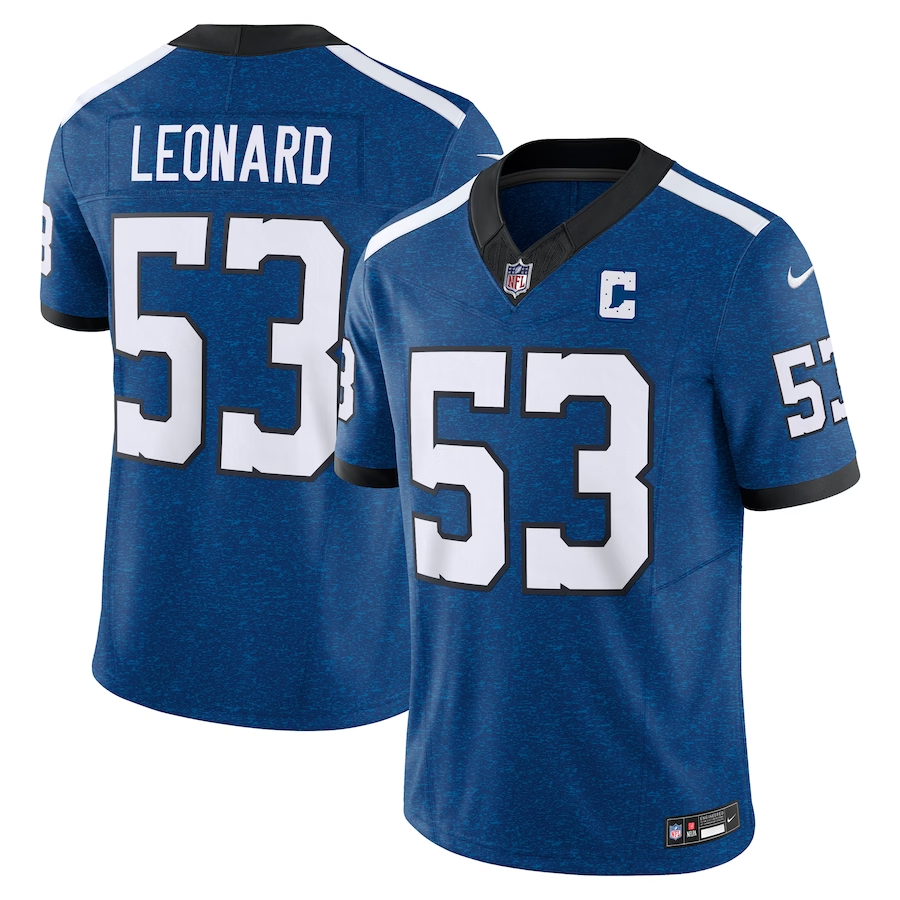 Indianapolis Colts #53 Shaquille Leonard Nike Blue Vapor F.U.S.E. Limited Jersey
