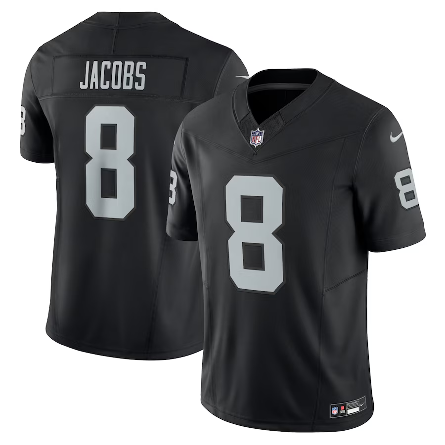 Las Vegas Raiders #8 Josh Jacobs Nike Black Vapor F.U.S.E. Limited Jersey