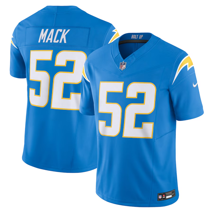 Los Angeles Chargers #52 Khalil Mack Nike Powder Blue Vapor F.U.S.E. Limited Jersey
