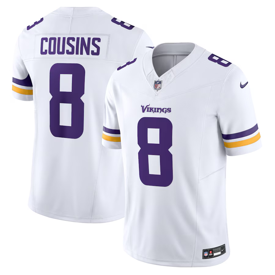 Minnesota Vikings #8 Kirk Cousins Nike White Vapor F.U.S.E. Limited Jersey