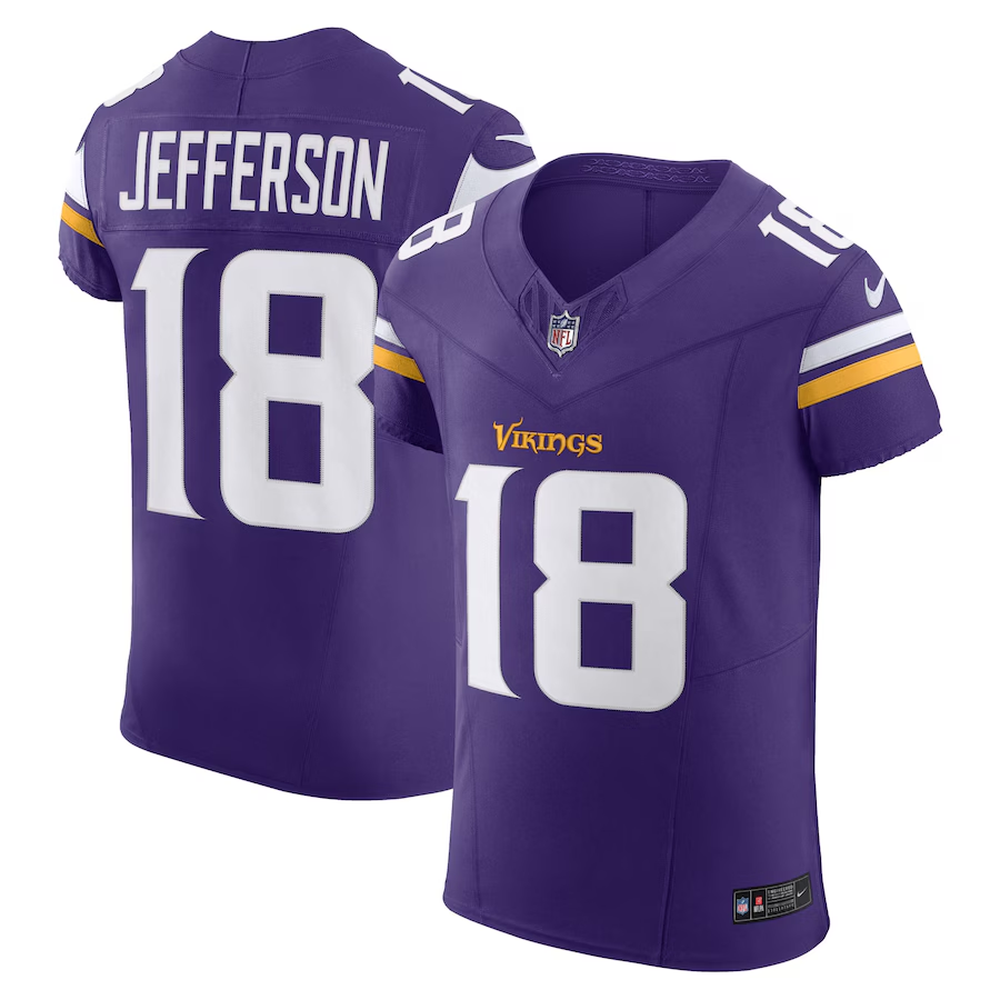 Minnesota Vikings #18 Justin Jefferson Nike Purple Vapor F.U.S.E. Elite Jersey