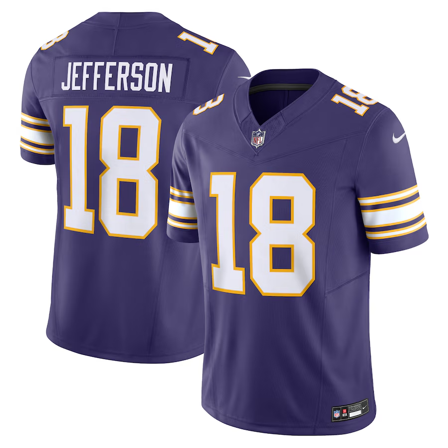 Minnesota Vikings #18 Justin Jefferson Nike Purple Vapor F.U.S.E. Limited Jersey (2)
