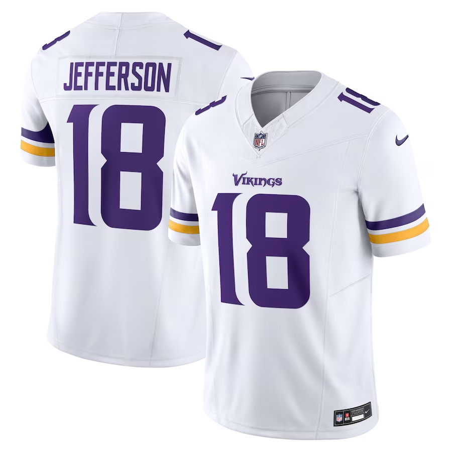 Minnesota Vikings #18 Justin Jefferson Nike White Vapor F.U.S.E. Limited Jersey