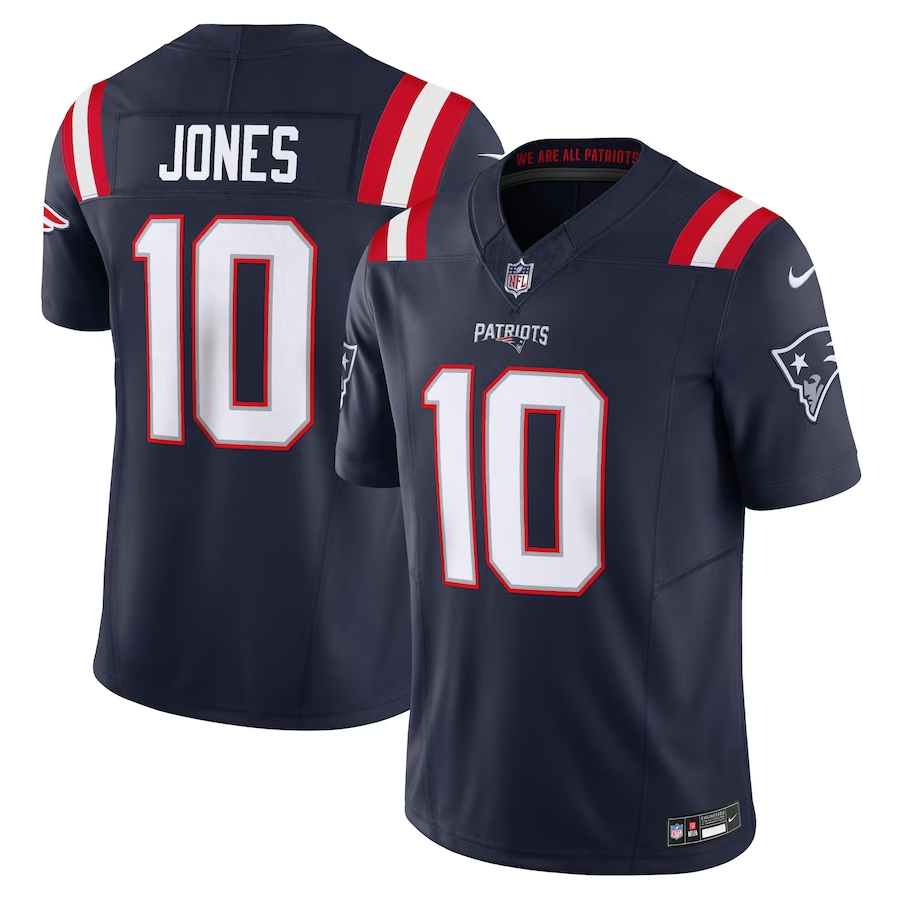 New England Patriots #10 Mac Jones Nike Navy Vapor F.U.S.E. Limited Jersey